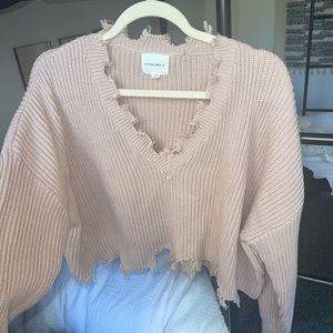 Pink Cropped Sweater